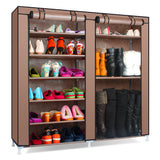Solid Color Double Rows High Quality Shoes Cabinet Shoes Rack Large Capacity Shoes Storage Organizer Shelves DIY Home Furniture