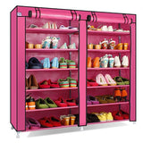 Solid Color Double Rows High Quality Shoes Cabinet Shoes Rack Large Capacity Shoes Storage Organizer Shelves DIY Home Furniture