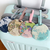 Fashion Map Luggage Tag Women Travel Accessories Silica Gel Suitcase ID Address Holder Baggage Boarding Tag Portable Label Bag