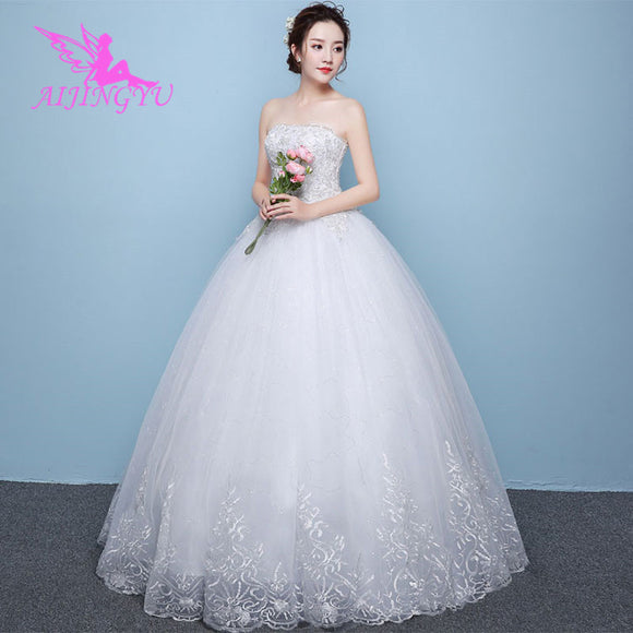 New hot selling cheap ball gown lace up back formal bride dresses wedding dress WK450