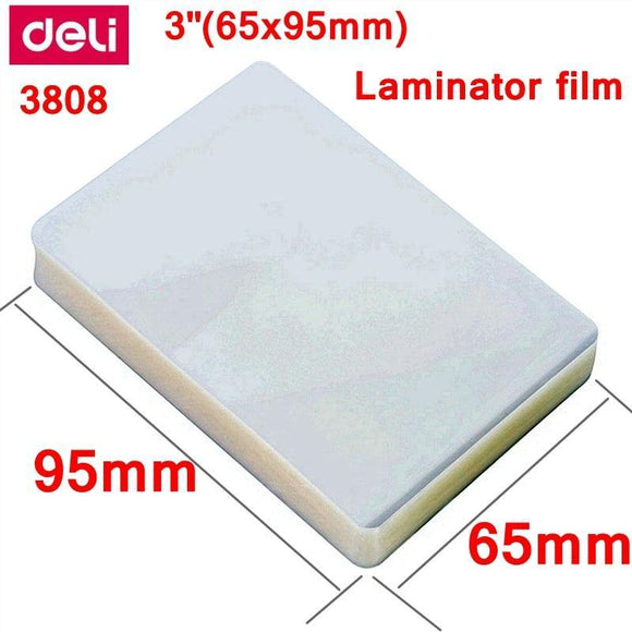 1 BAG 100PCS/lot Deli 3808 thermal laminating film 3