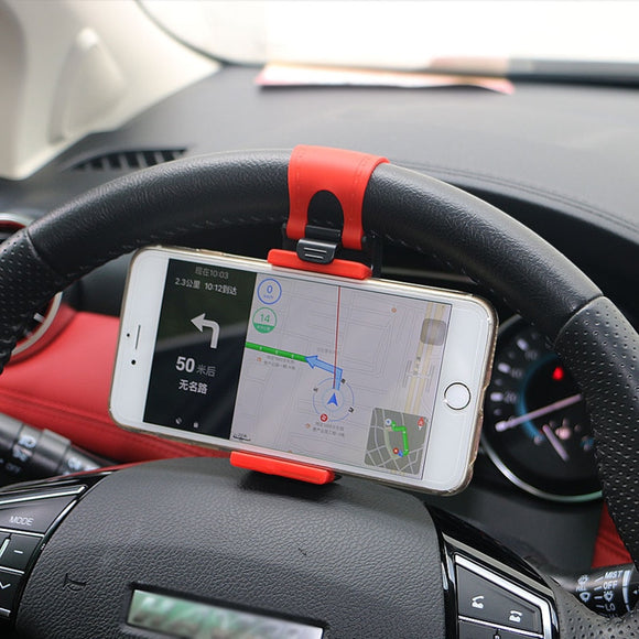 YeeSite Universal Car Steering Wheel Clip Mount Holder for iPhone 8 7 7Plus 6 6s Samsung Xiaomi Huawei Mobile Phone GPS