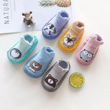 Baby Toddler Shoes and Socks Infant Cartoon Socks Kids Indoor Floor Socks Leather Sole Non-Slip Baby Socks Moccasins Slippers