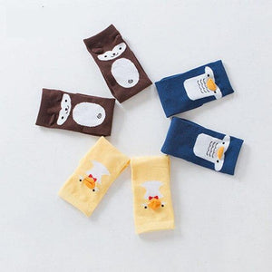 0-3 Yrs Baby Boy Girl Socks Cute Cartoon Animal Pattern Kids Cotton Socks Duck Monkey Penguin Newborn Infant Socks - shopwishi 