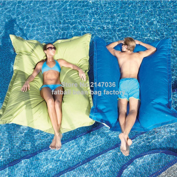 Oversized luxury comfortably accommodate two adults float beanbag, pool floating bean bag lounge cushion - outdoor enjoyment - shopwishi 