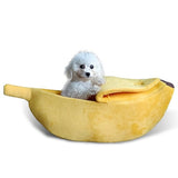 Banana Cat Bed House Cozy Cute Banana Puppy Cushion Kennel Warm Portable Pet Basket Supplies Mat Beds for Cats & Kittens