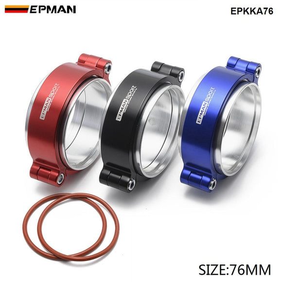 Epman HD  Exhaust V-band Clamp w Flange System Assenbly Anodized Clamp For 3