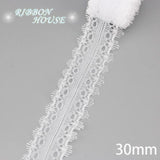 (5 yards/roll) white Lace fabric Webbing Decoration Lovely gift packing polyester Material - shopwishi 
