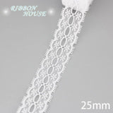 (5 yards/roll) white Lace fabric Webbing Decoration Lovely gift packing polyester Material - shopwishi 