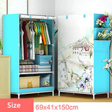 3D Cartoon Pattern Folding Cloth Wardrobe Home Bedroom Clothes Storage Cabinet DIY Assembly Fabric Wardrobe Closet Furniture