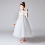 Flower Girl Party Banquet Fall and Winter Knitted Wool Dresses Floor Length Girls Pageant Dresses Wedding Party Dress vestidos