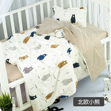 Wholesale Home Textile Baby Boys Girls Crib 100% Cotton Bedding Set 1 Duvet Cover 1 Flatsheet 1 Pillowcases for 0.6m Bed