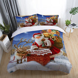 3D Printed Merry Christmas Bedding Set Queen/Twin/King Size  Christmas Decoration for Home