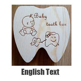 Baby Tooth Box Poland/English/Dutch/Russian/French /Italian  Wooden