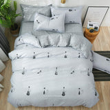 Bedding Set Fashion house  luxury bed cover sheet Pillowcase Wavy stripes Home textile  Family Bed Linens  High Quality