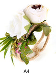 Wedding Bridesmaid Bride Wrist Corsage Woodland Corsage Woven Straw