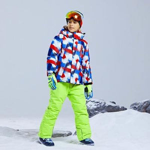 -30 degree Children clothing Set boys girl kids snowboard ski suit Waterproof outdoor sports jacket pants clothes snowsuit teen - shopwishi 