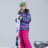 -30 degree Children clothing Set boys girl kids snowboard ski suit Waterproof outdoor sports jacket pants clothes snowsuit teen - shopwishi 