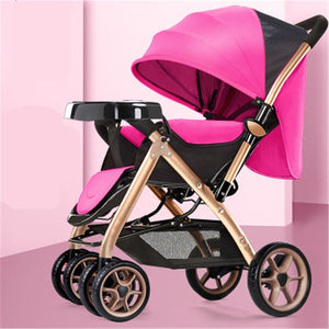 Multifunctional Baby Stroller 3 in 1 Luxury Folding Light carrying belt Suit for Lying Seat bassinet infant carriage bassinet