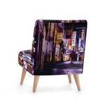Modern Street Print Accent Occasional Chair