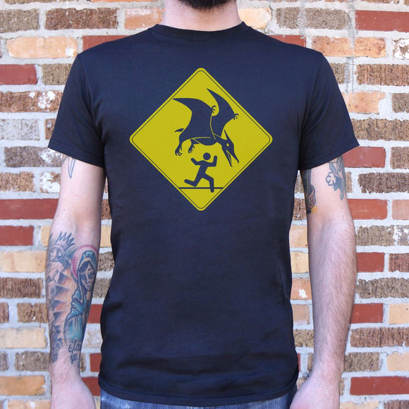 Pterosaur Warning  T-Shirt (Mens)