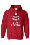 Men's/Unisex Pullover Hoodie Keep Calm And Stay Stoned